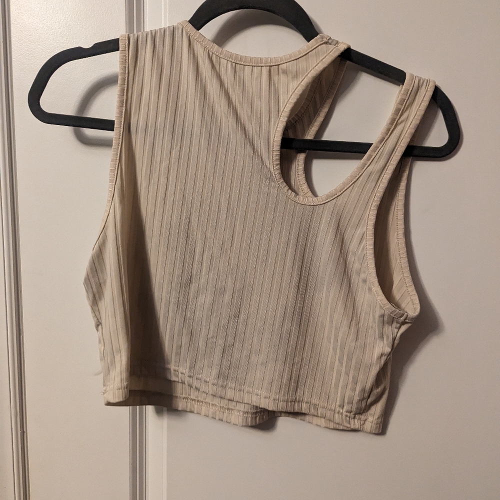 Cream Crop Top